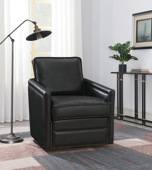 Swivel Chair With Glider and Pocket Coil Seating - Light Brown or Black