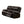 Synthetic Recliner Sofa with Manual Recline - Black or Dark Brown