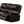 Synthetic Recliner Sofa with Manual Recline - Black or Dark Brown