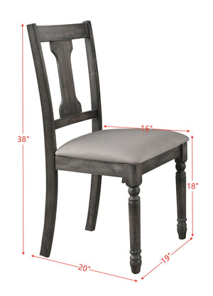 Wallace Side Chair Set of 2 - Tan / Weathered Gray