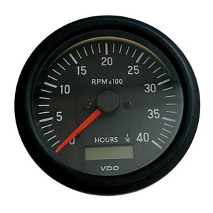 VDO Cockpit International Gen II 4K RPM Tachometer w/Hourmeter - TRAPSKI