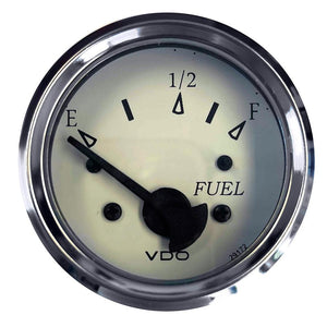 VDO Cockpit Marine 52MM (2-1/16") Fuel Level Gauge - White Dial/Chrome Bezel - TRAPSKI