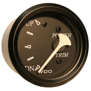 VDO Cockpit Marine Trim Gauge - f/Evinrude and Johnson Engines - Black Dial/Bezel - TRAPSKI