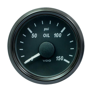 VDO SingleViu 52mm (2-1/16") Oil Pressure Gauge - 150 PSI - TRAPSKI