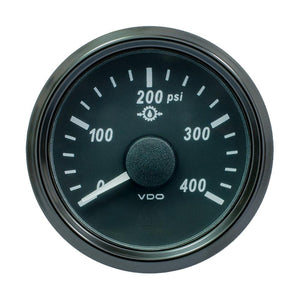VDO SingleViu 52mm (2-1/16") Oil Pressure Gauge - 400 PSI - 0-180 Ohm - TRAPSKI