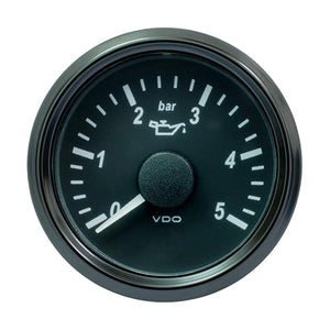 VDO SingleViu 52mm (2-1/16") Oil Pressure Gauge - 5 Bar - 0-180 Ohm - TRAPSKI