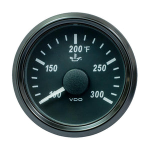 VDO SingleViu 52mm (2-1/16") Oil Temp. Gauge - 300 F - 322-18 Ohm - TRAPSKI