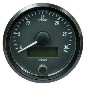 VDO SingleViu 80mm (3-1/8") Tachometer - 3000 RPM - TRAPSKI