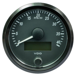 VDO SingleViu 80mm (3-1/8") Tachometer - 4,000 RPM - TRAPSKI