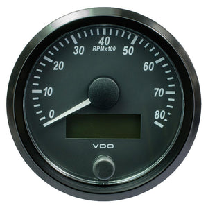 VDO SingleViu 80mm (3-1/8") Tachometer - 8000 RPM - TRAPSKI