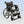 Premium Lightweight Foldable Transport Wheelchair for Adults with Double Brakes - Gold or Gray