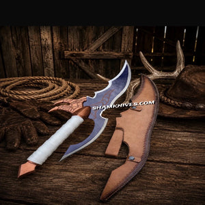 Venom Fang Fantasy Sword – 24" Handmade D2 Steel with Leather Sheath