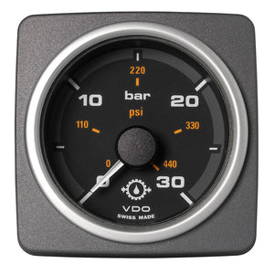 Veratron 52 MM (2-1/16") AcquaLink Transmission Oil Pressure 30 Bar/440 PSI - Black Dial Bezel - TRAPSKI