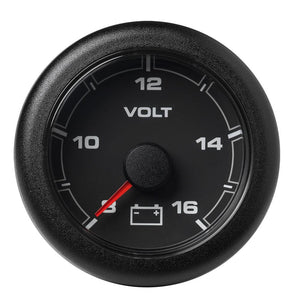 Veratron 52MM (2-1/16") OceanLink Battery Voltage Gauge - 8 to 16 V - Black Dial Bezel - TRAPSKI