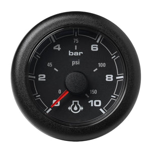 Veratron 52MM (2-1/16") OceanLink Engine Oil Pressure Gauge -10 Bar/150 PSI - Black Dial Bezel - TRAPSKI
