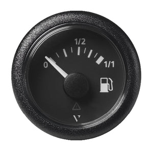 Veratron 52mm (2-1/16") ViewLine Fuel Tank Level Gauge - 0 to 1/1 - Black Dial Round Bezel - TRAPSKI