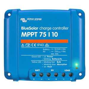 Victron BlueSolar MPPT Charge Controller - 75V - 10AMP - UL Approved - TRAPSKI