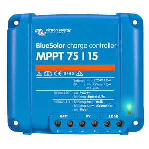 Victron BlueSolar MPPT Charge Controller - 75V - 15AMP - UL Approved - TRAPSKI