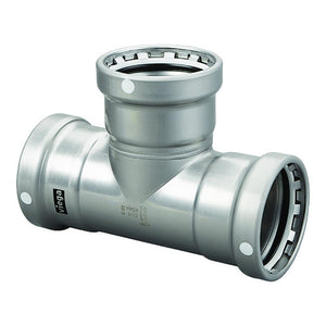 Viega MegaPress 4" Carbon Steel Tee w/FKM - Triple Press Connection - Smart Connect Technology - TRAPSKI