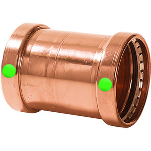 Viega ProPress 2-1/2" Copper Coupling w/o Stop - Double Press Connection - Smart Connect Technology - TRAPSKI