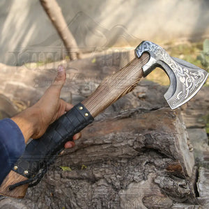 Viking Axe with Dark Wood Shaft, Viking Bearded Camping Axe X801-19
