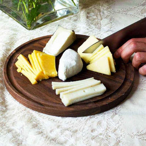 Small Round Walnut Charcuterie Board - TRAPSKI