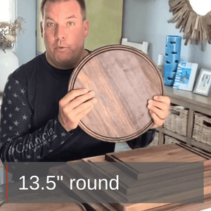Large Round Walnut Wood Charcuterie Board - TRAPSKI
