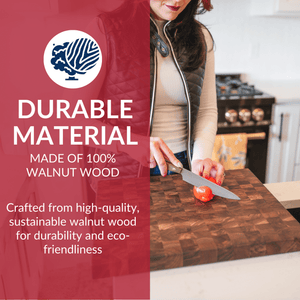 Medium End Grain Walnut Wood Butcher Block