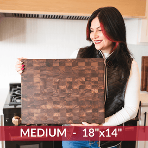 Medium End Grain Walnut Wood Butcher Block