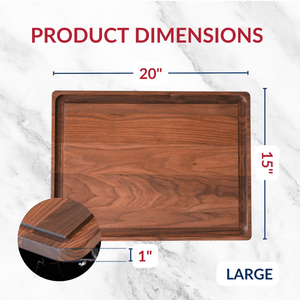 Large Walnut Wood Cutting Board - TRAPSKI
