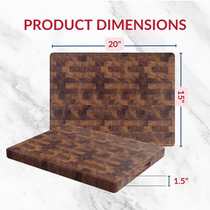 Extra Large Walnut Wood End Grain Cutting Board - TRAPSKI