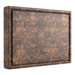 Extra Large Walnut Wood End Grain Butcher Block Cutting Board with Juice Groove - TRAPSKI