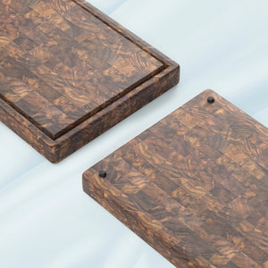 Extra Large Walnut Wood End Grain Butcher Block Cutting Board with Juice Groove - TRAPSKI
