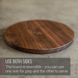 Small Round Walnut Charcuterie Board - TRAPSKI