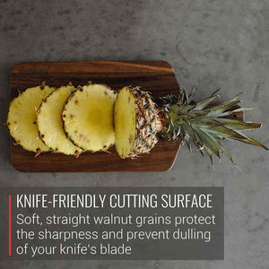 8 x 17 Walnut Cutting Board and Charcuterie Paddle with Handle - TRAPSKI