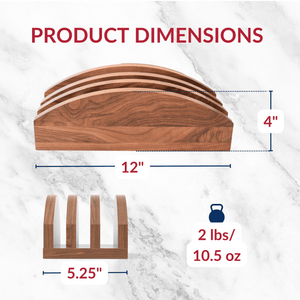 Premium Walnut Cutting Board Holder - Sturdy & Stylish - TRAPSKI