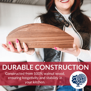 Premium Walnut Cutting Board Holder - Sturdy & Stylish - TRAPSKI