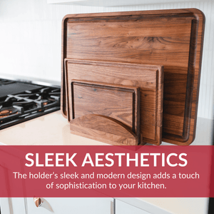 Premium Walnut Cutting Board Holder - Sturdy & Stylish - TRAPSKI