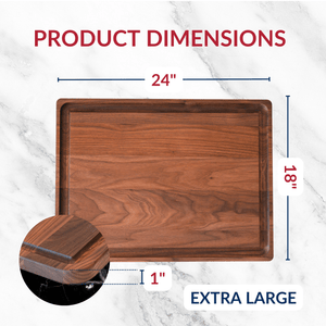 Extra Large Walnut Wood Cutting Board - TRAPSKI