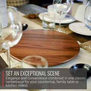 Walnut Wood Lazy Susan Centerpiece - TRAPSKI