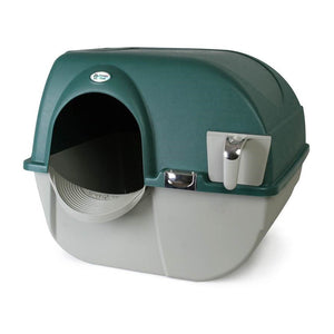Omega Paw Premium Roll 'N Clean Self Cleaning Litter Box, Regular Size, Green