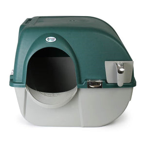 Omega Paw Premium Roll 'N Clean Self Cleaning Litter Box, Regular Size, Green