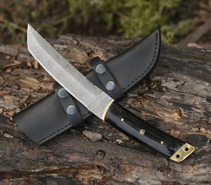 Vortex Tanto Knife with Horn Handle