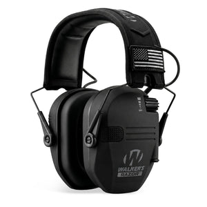 Walker's Razor Slim Shooter Electronic Hearing Protection Earmuff, Black Patriot