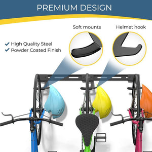 Wall Mounted Bike Rack for 3 Bikes - TRAPSKI