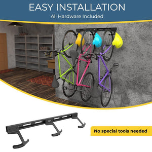 Wall Mounted Bike Rack for 3 Bikes - TRAPSKI