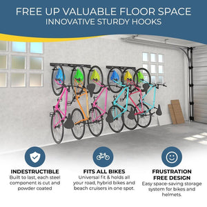 Wall Mounted Bike Rack for 6 Bikes - TRAPSKI
