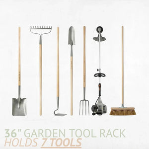 Wall-Mounted Garden Tool Rack - Garage
