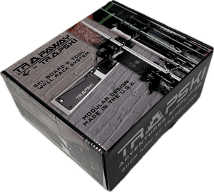 Wall Rack Holds Skis or Snowboard by Bindings, Yard Tools, Gear & Equipment - Made in the USA - TRAPSKI