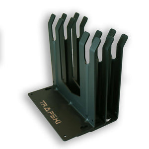 Wall Rack Holds Skis or Snowboard by Bindings, Yard Tools, Gear & Equipment - Made in the USA - TRAPSKI
